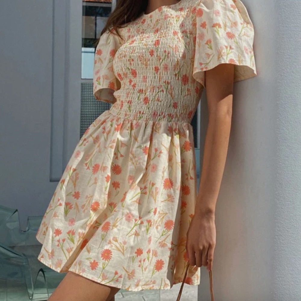 Sabo Skirt Bobbi Shirred Dress size S NWOT